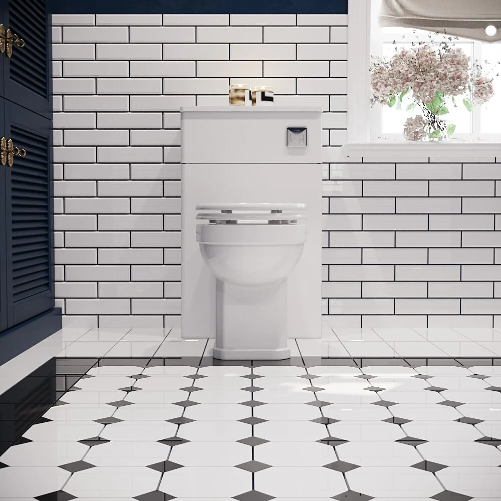 Swynnerton Traditional Floor Standing WC Toilet Unit, 500mm, Choice of Colour - Image 2