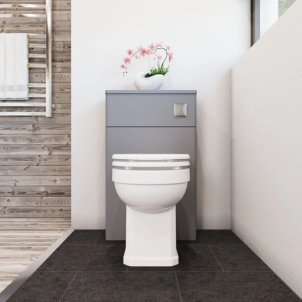 Swynnerton Traditional Floor Standing WC Toilet Unit, 500mm, Choice of Colour - Image 4
