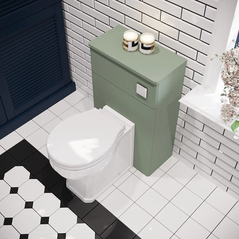 Swynnerton Traditional Floor Standing WC Toilet Unit, 500mm, Choice of Colour - Image 9