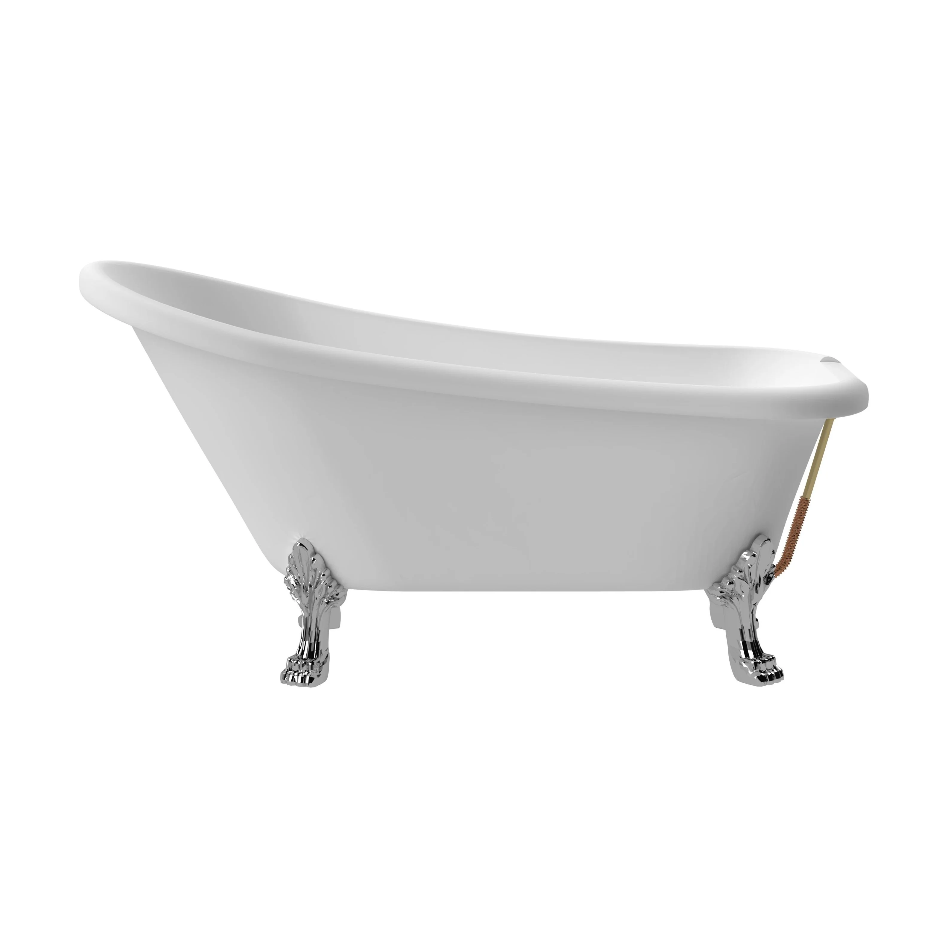 Traditional Roll Top Slipper Freestanding Bath with Feet - Choice of Size - Image 8