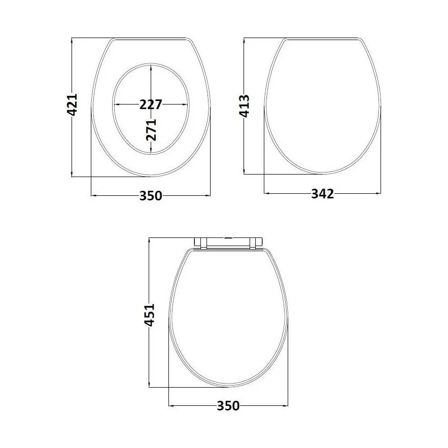 Swynnerton Traditional Soft Close Toilet Seat - Choice of Finish - Image 6