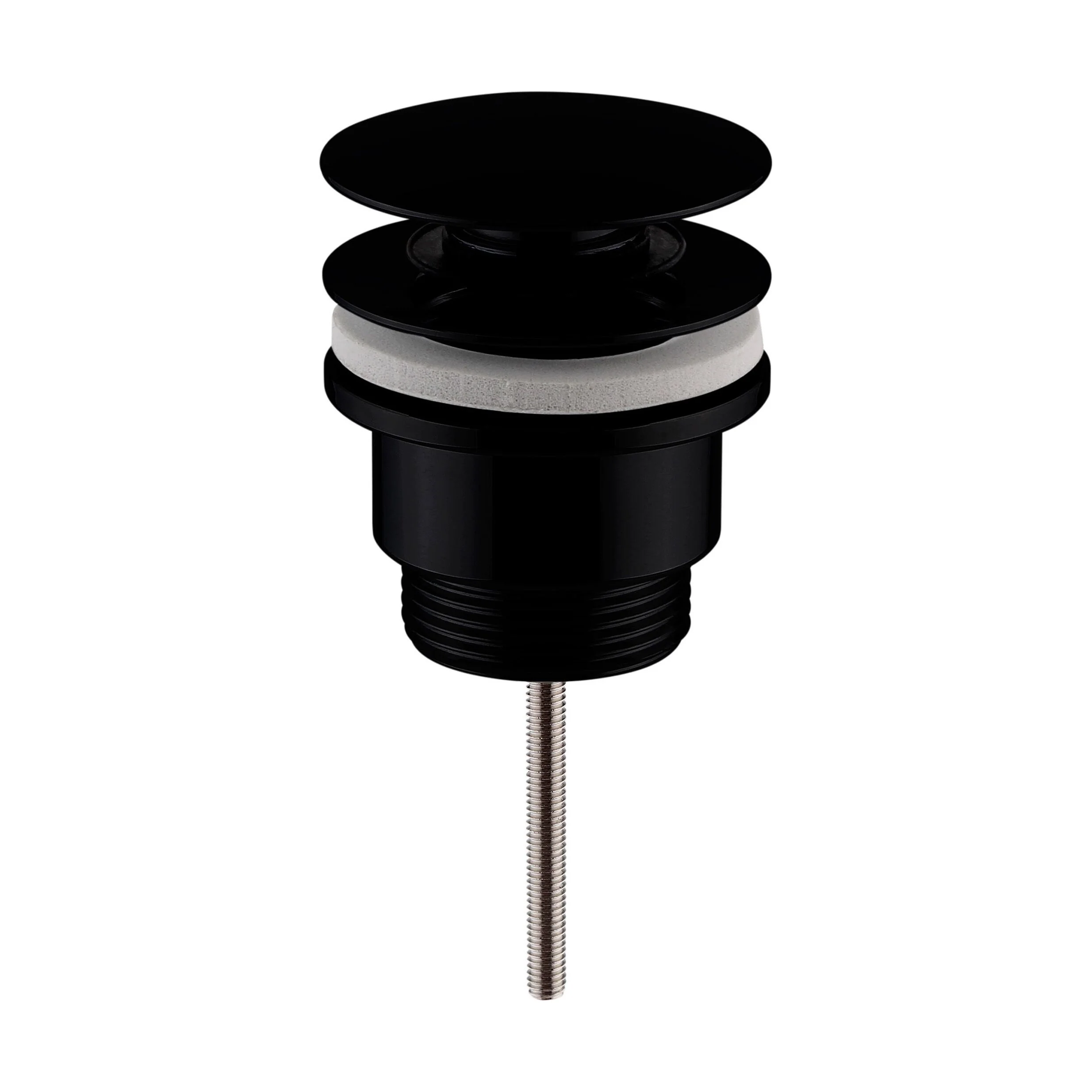 Contemporary Universal Round Push Button Basin Waste, Slotted & Unslotted - Choice of Finish - Image 2